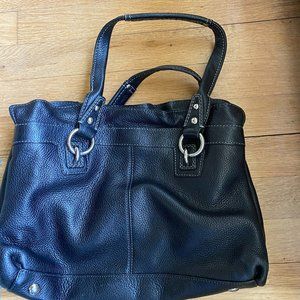 Coach Black leather hobo handbag